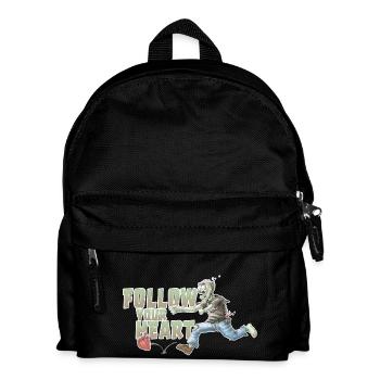 motive shirt zombie heart follow your heart new - Kids' Backpack - black - Front