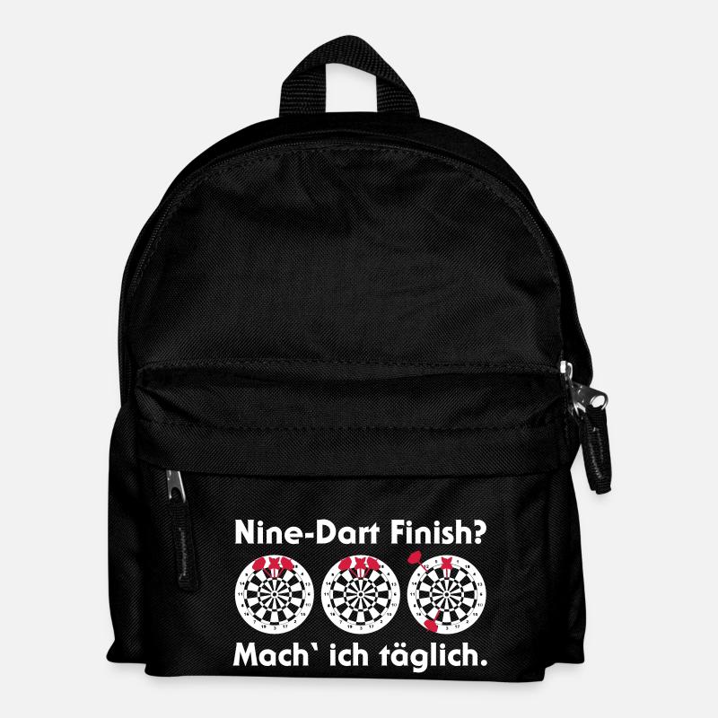 Nine-Dart Finish? Mach' ich täglich. - Kinder Rucksack - Schwarz