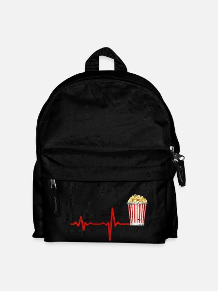 Heartbeat Popcorn - Geschenk - Kinder Rucksack - Schwarz