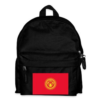 Kyrgyzstan Flag - Kids' Backpack - black - Front