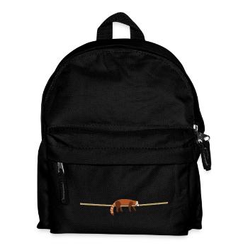 Roter Panda entspannt - Kinder Rucksack - Schwarz - Vorne