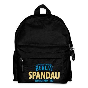 Capitol Of Germany Berlin - Spandau Established - Kinder Rucksack - Schwarz - Vorne