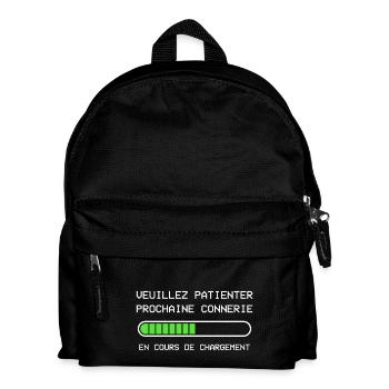 Prochaine connerie cadeau - Sac à dos Enfant - noir - Devant