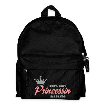 prinzessin - Kinder Rucksack - Schwarz - Vorne