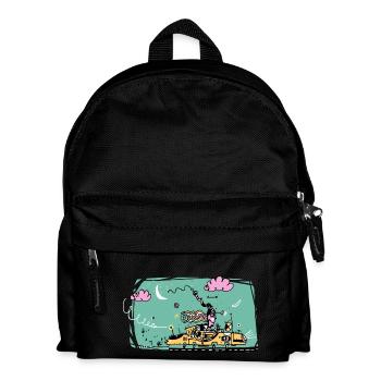Schnelle Frau - Kinder Rucksack - Schwarz - Vorne