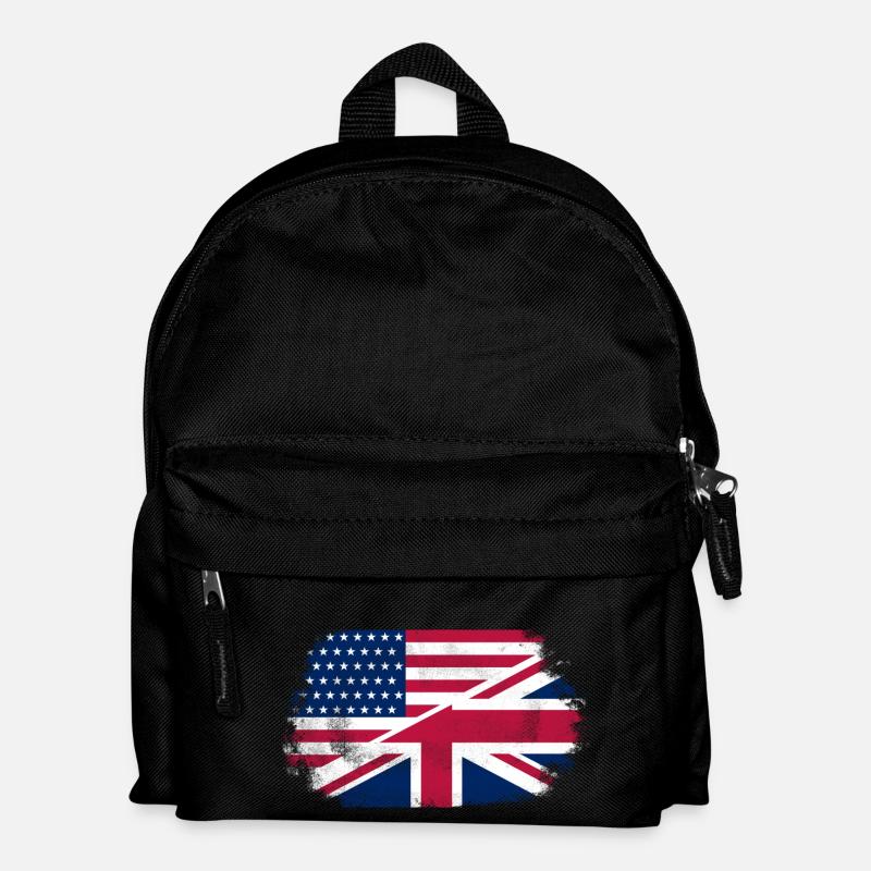 USA - Union Jack Flag - Kids' Backpack - black