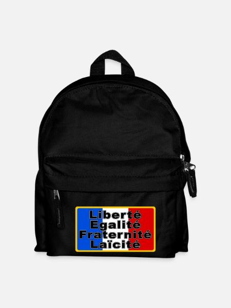 France Drapeau et devise - Sac à dos Enfant - noir