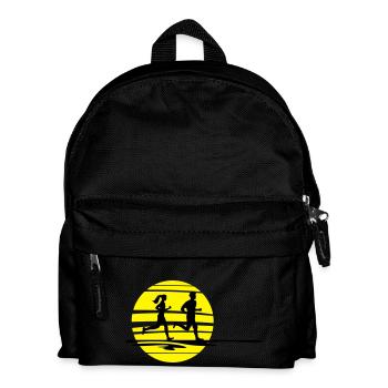 Sport - Jogger Sonne - Kinder Rucksack - Schwarz - Vorne