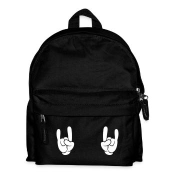rocking hands metal - Kinder Rucksack - Schwarz - Vorne