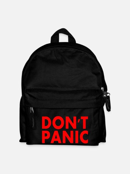 don't panic - Kinder Rucksack - Schwarz