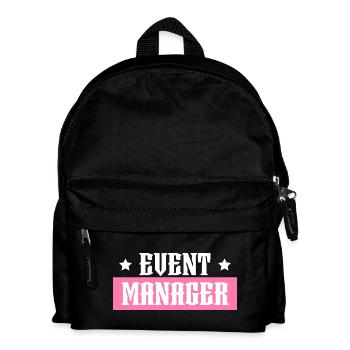 Event Manager rosa tshirt schwarz - Kinder Rucksack - Schwarz - Vorne