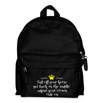 falling off the horse - Kids' Backpack - black - Front