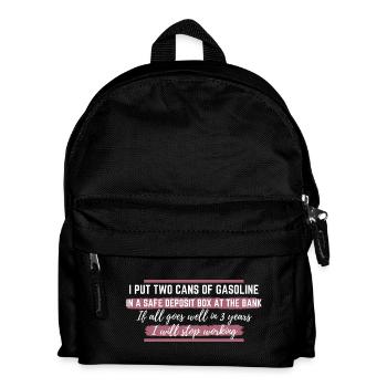 Gasoline Box Bank Satire - Kids' Backpack - black - Front