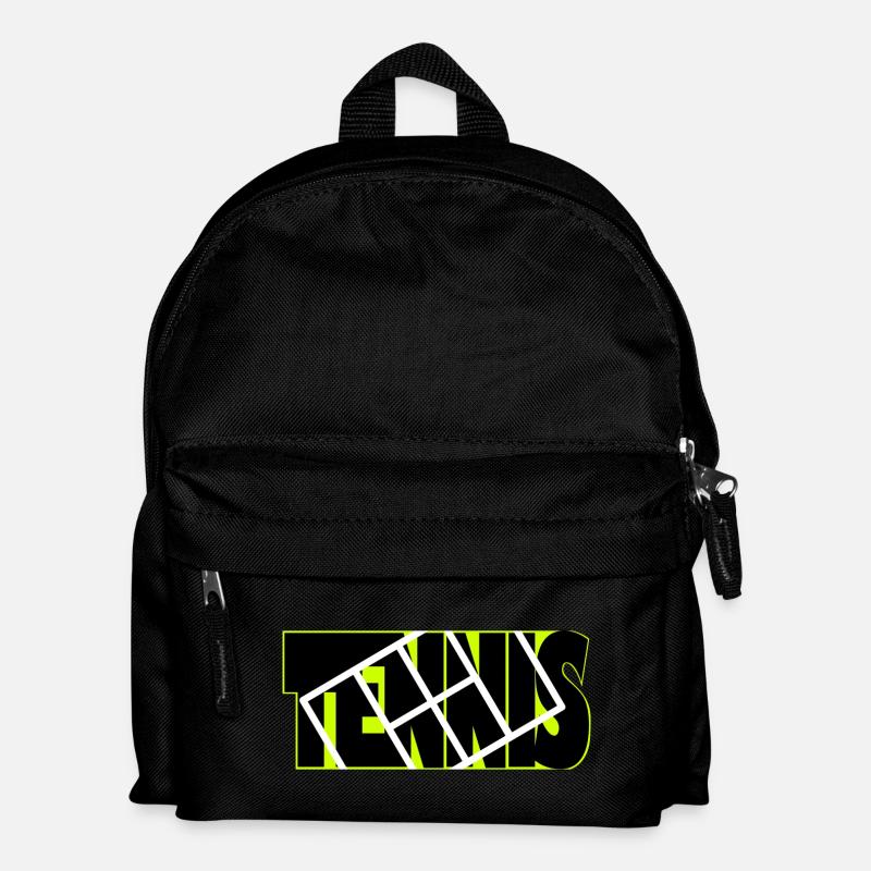 TENNIS-Neon-Raster-Overlay - Kinder Rucksack - Schwarz