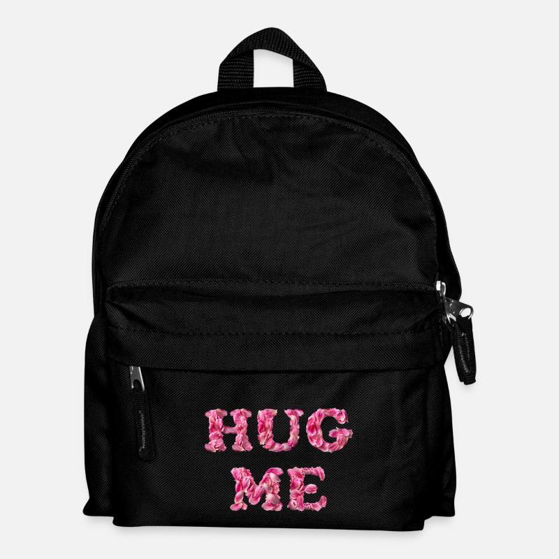 Hug Me mit Rosenblättern - Kinder Rucksack - Schwarz