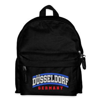 Dusseldorf City Text Font | Colors changeable - Kids' Backpack - black - Front