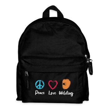 Peace Love Welding - Kids' Backpack - black - Front