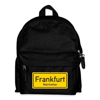 Frankfurter Ortsschild - Kinder Rucksack - Schwarz - Vorne