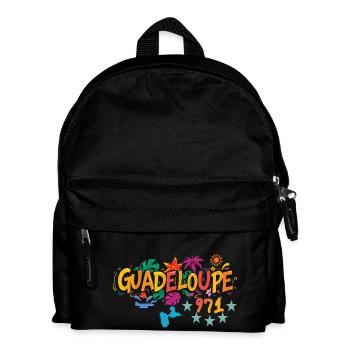 Landkarte von Guadeloupe 971 - Souvenir-Geschenkidee - Kinder Rucksack - Schwarz - Vorne