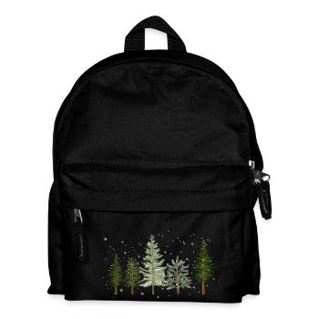 Baumkiefern für Winterliebhaber - Geschenk - Kinder Rucksack - Schwarz - Vorne