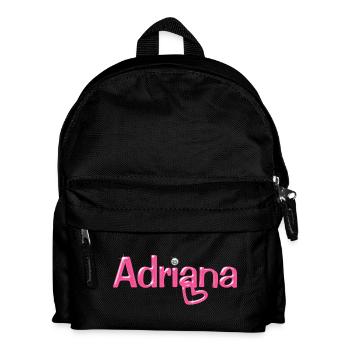 Adriana Name Balloon Font - Kids' Backpack - black - Front