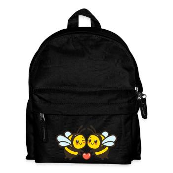 Biene Paar Liebe Valentinstag - Kinder Rucksack - Schwarz - Vorne