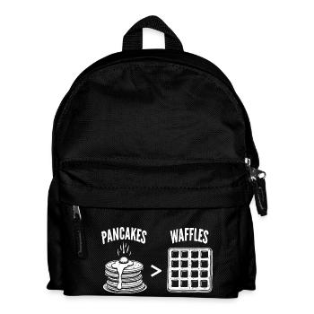 Pancakes over waffles - Kids' Backpack - black - Front