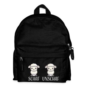 Schaf Unschaf lustiges cooles Geschenk - Kinder Rucksack - Schwarz - Vorne