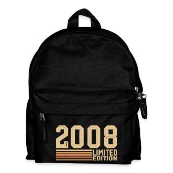 Né en 2008 anniversaire - Cadeau 2008 Vintage 2008 - Sac à dos Enfant - noir - Devant