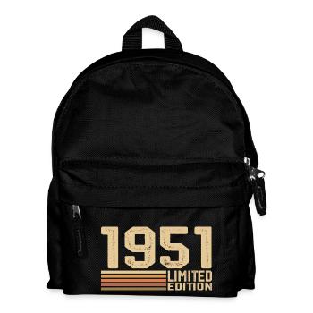 Jahrgang 1951 Geburtstag - Geschenk 1951 Jahrgang 1951 - Kinder Rucksack - Schwarz - Vorne