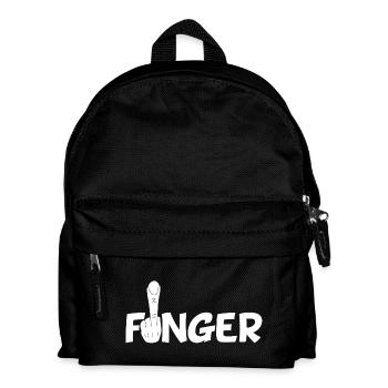 The finger (white) - Kids' Backpack - black - Front