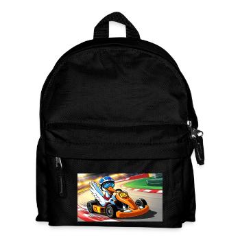 Stork Kart - Kinder Rucksack - Schwarz - Vorne
