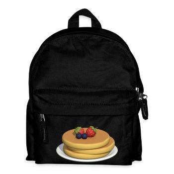 Pfannkuchen-Stapel mit Beeren - Kinder Rucksack - Schwarz - Vorne
