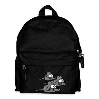 3 Mice Family Child Mom Dad Parents Three Friends - Kids' Backpack - black - Front