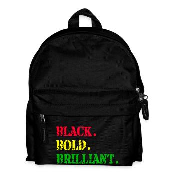 Noir Audacieux Brillant Noir Mois de l’histoire Africain - Sac à dos Enfant - noir - Devant