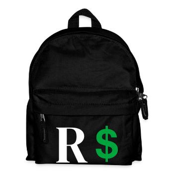 Buchstabe r Dollar - Kinder Rucksack - Schwarz - Vorne