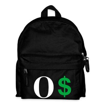 Letter o dollar - Kids' Backpack - black - Front