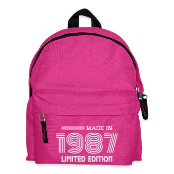 1987 Geburtstagsgeschenkidee 1987 - Kinder Rucksack - Fuchsia - Vorne