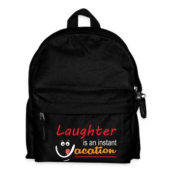 Lachen ist ein Kurzurlaub - Kinder Rucksack - Schwarz - Vorne