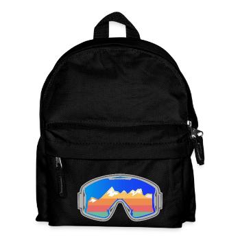 Ski Goggles Skier Vintage Design Bright - Kids' Backpack - black - Front