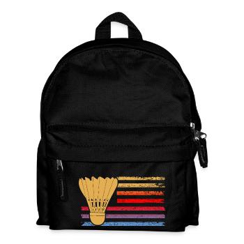 Federball Badminton - Kinder Rucksack - Schwarz - Vorne