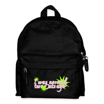 Zwei Katzen zu spät Crazy Catlady - Kinder Rucksack - Schwarz - Vorne