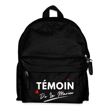 Témoin de La mariée cœurs - cadeau la mariée - Sac à dos Enfant - noir - Devant