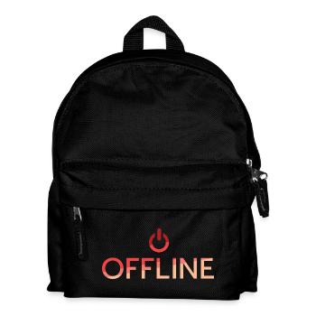 Lettrage hors ligne - bouton rouge OFF - Sac à dos Enfant - noir - Devant