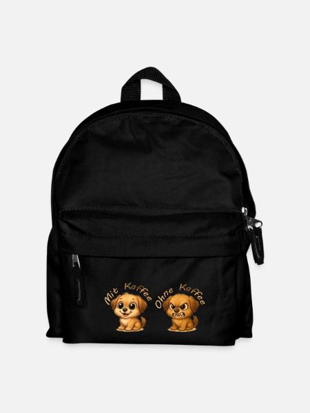 Mit Kaffee ohne Kaffee - Kinder Rucksack - Schwarz