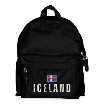 Icelandic Pride, Icelandic flag - Kids' Backpack - black - Front