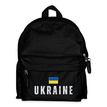 Ukrainische Flagge, Ukrainischer Stolz - Kinder Rucksack - Schwarz - Vorne