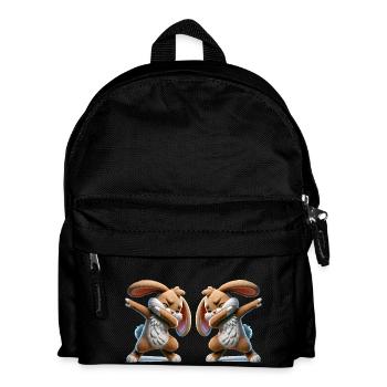 hase dabbing comic 2 - Kinder Rucksack - Schwarz - Vorne