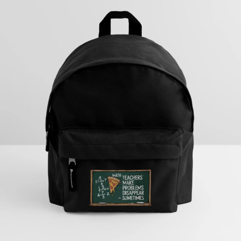 Funny Math Teacher Design Pizza & Problem Solving Kids' Backpack