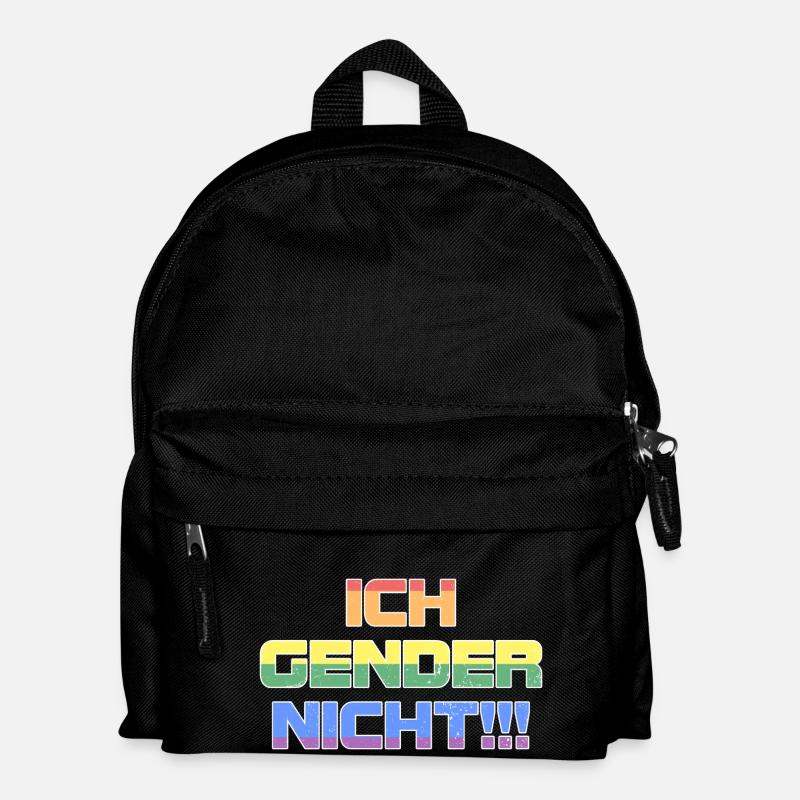 Ich gender nicht - Kinder Rucksack - Schwarz